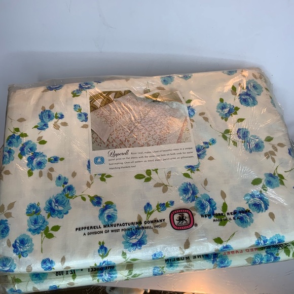 Pepperell Bedding Vintage Twin Flat Sheet 72 X8 Muslin Floral El3